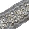 1 Yard 2" Wide Sheer Organza Silver Beaded Lace Trim with Sequins Elegant Decorative Trim